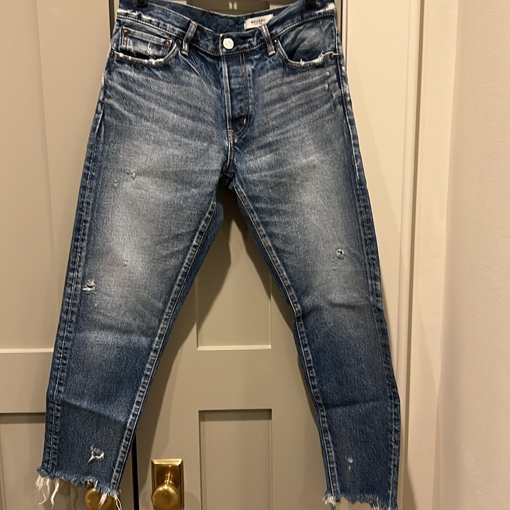 Moussy Women's Jeans in Distressed Medium Blue